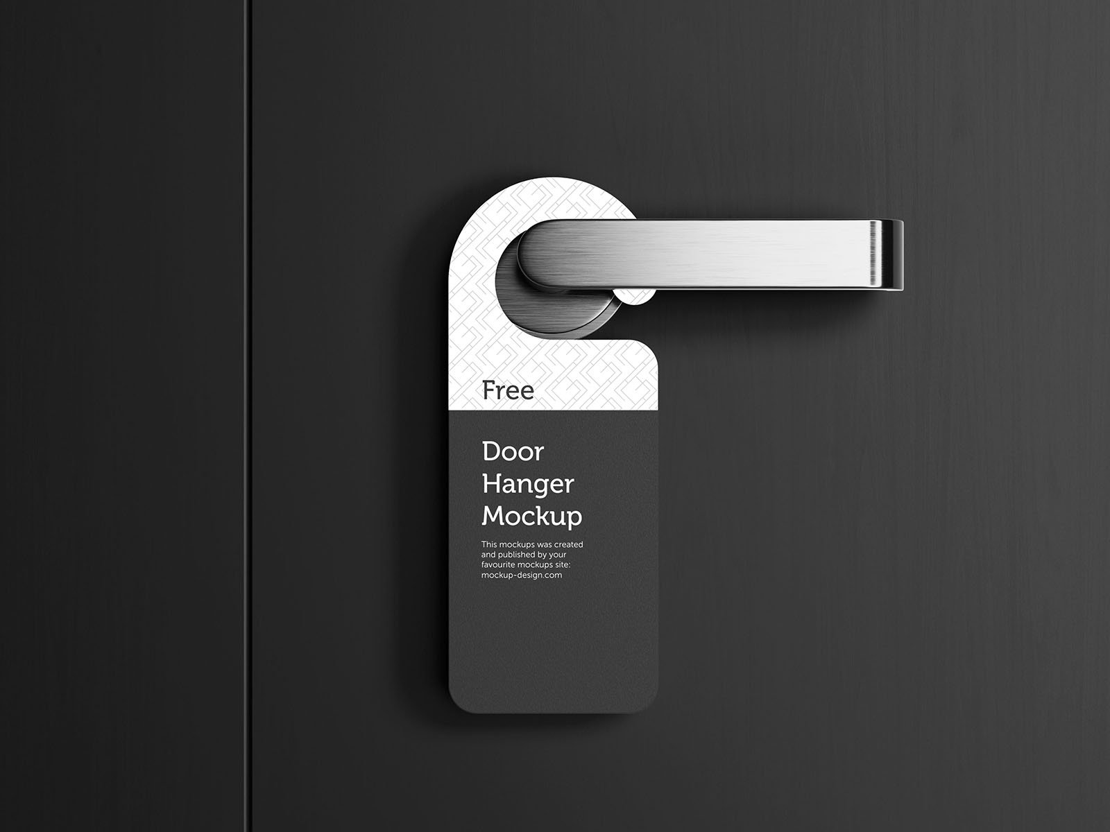 3 Views of Door Hanger Mockup on Handle