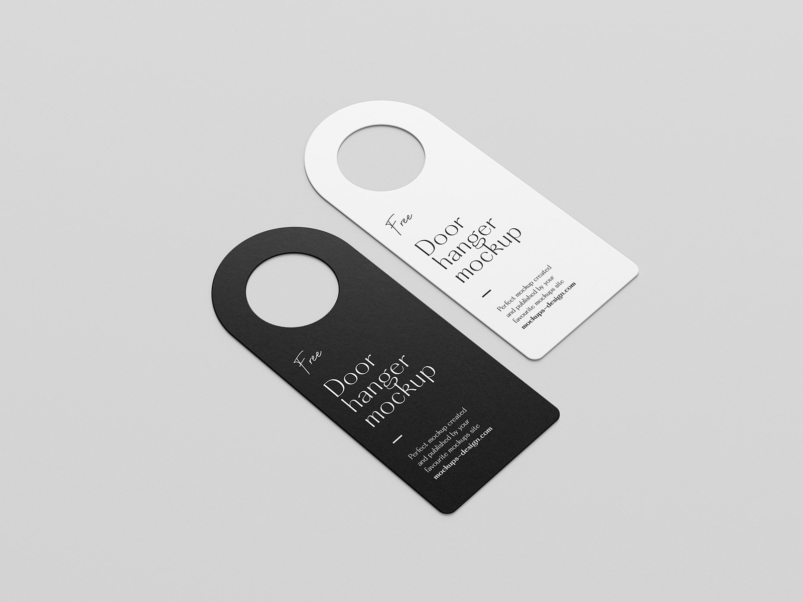 5 Shots of Door Hanger Mockup