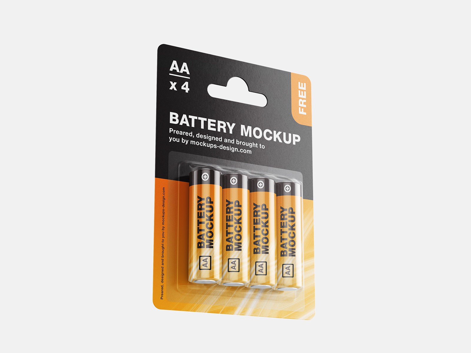 Varied Shots of 3 AA Battery Pack Mockups