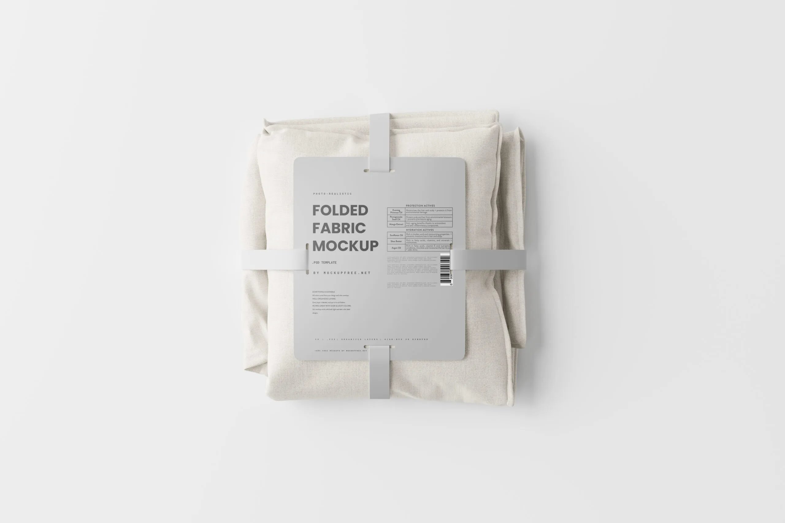 5 Mockup of Folded Fabric in Distinct Shots