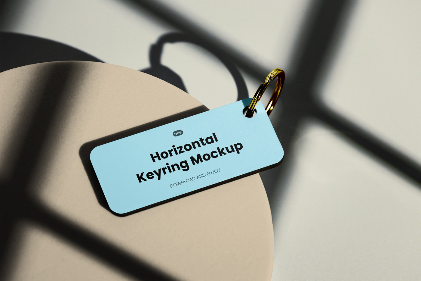 Perspective View of Lying Keyring Mockup