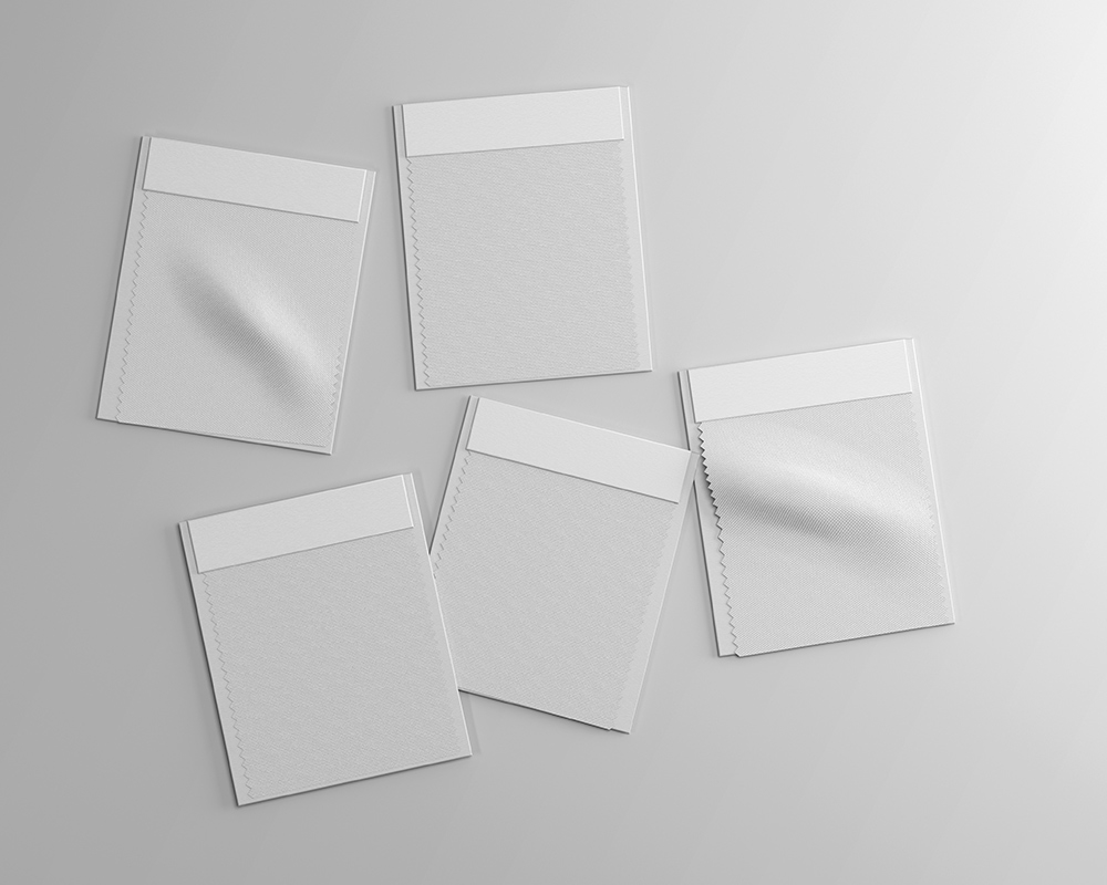 Top View of Minimal Fabric Swatches Mockup
