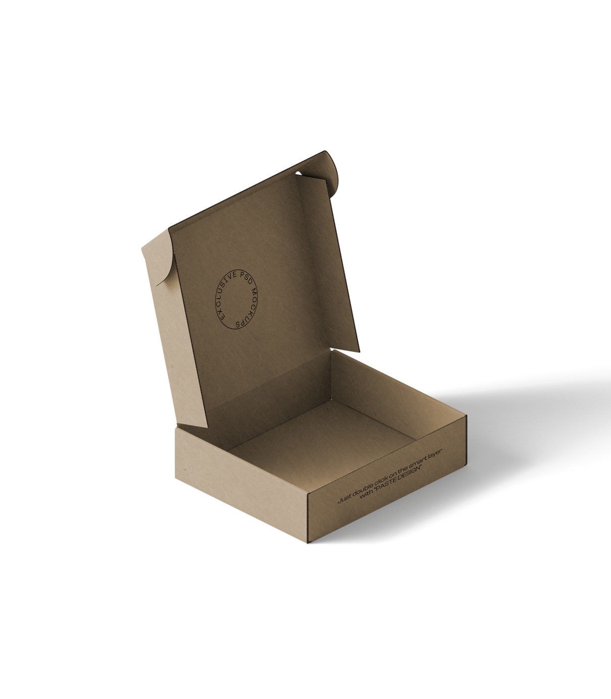 Perspective View of Open Carton Box Mockup preview