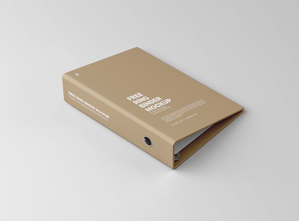 2 Mockups of Ring Binders from Top Side View