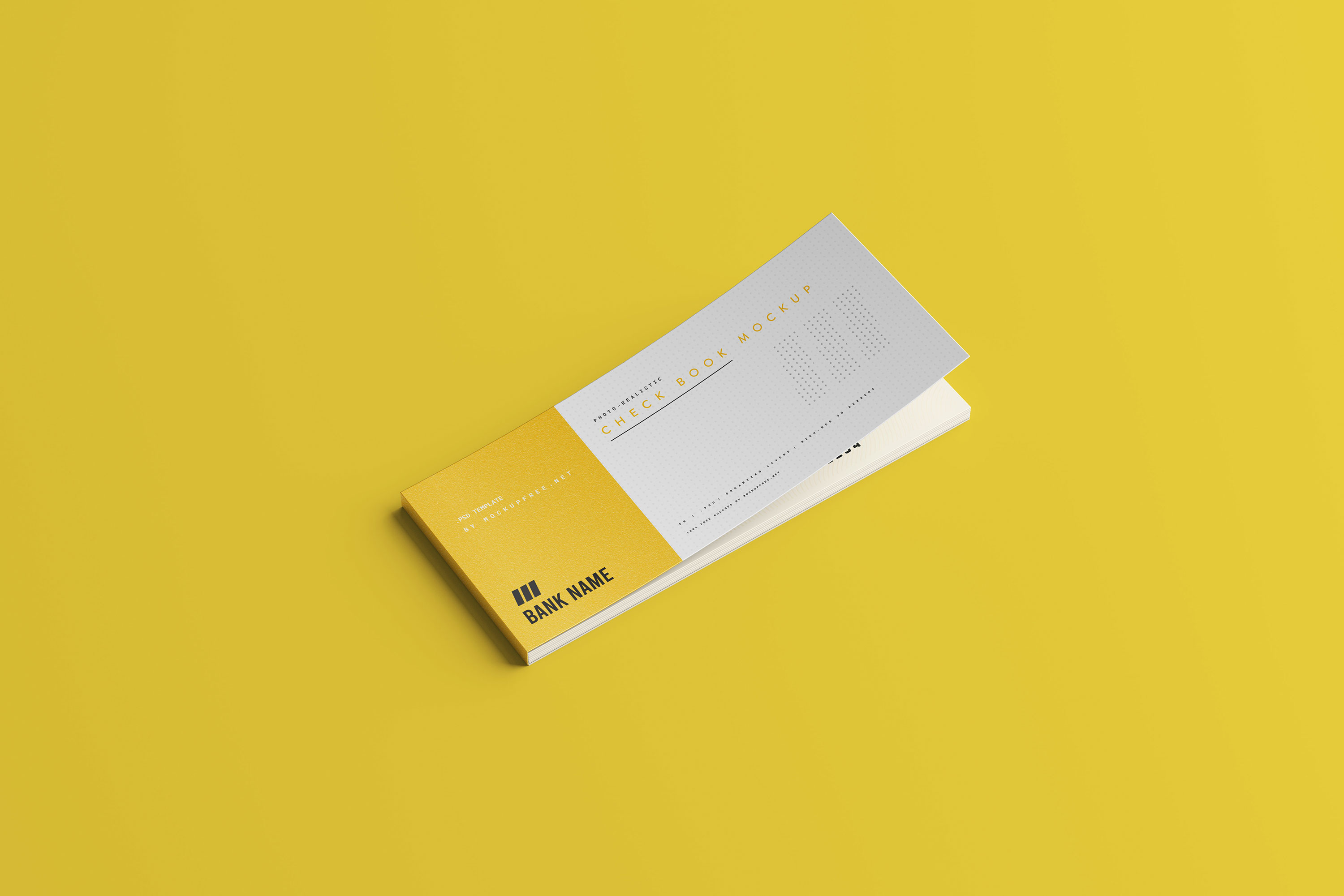 6 Different Views of Paper Check Book Mockups preview