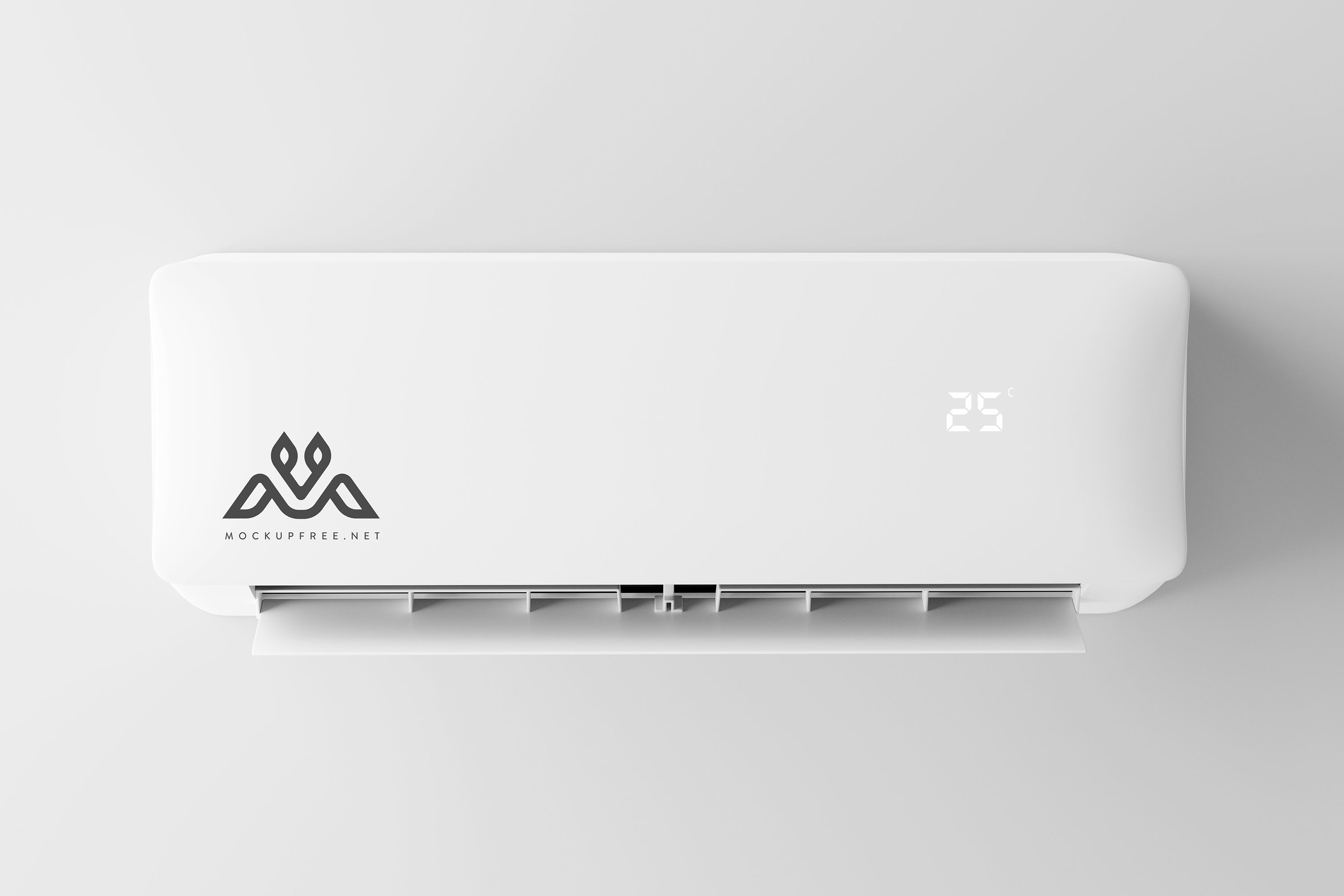 Front View of Air Conditioner Logo Mockup preview