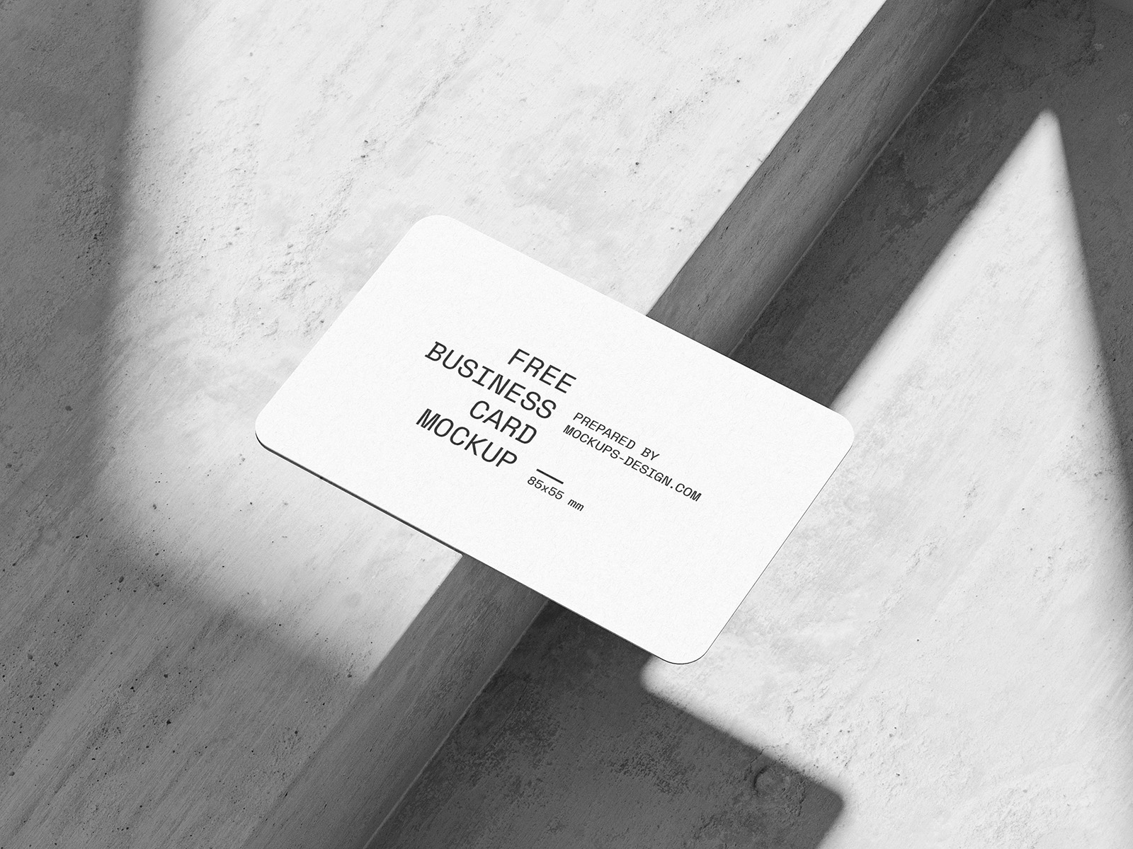 4 Mockups of Rounded Business Card on Sunbeam Aura preview