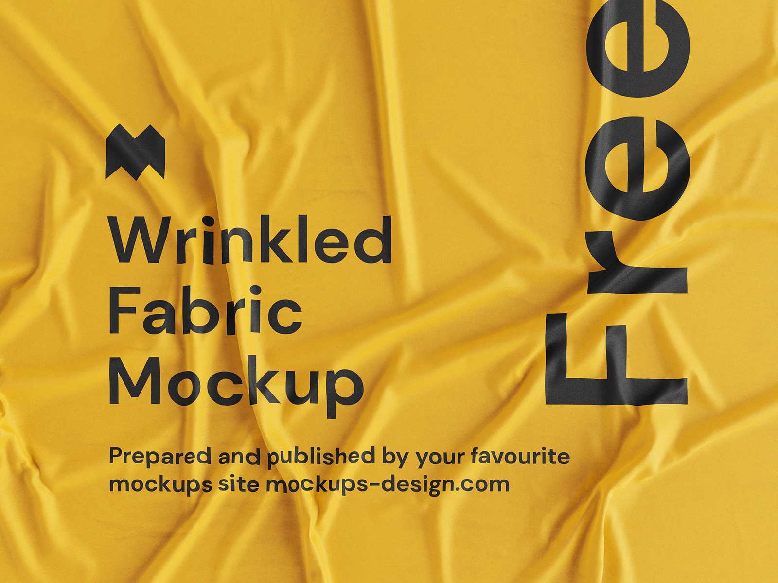 4 Wrinkled Fabric Mockups in Close-up Sight