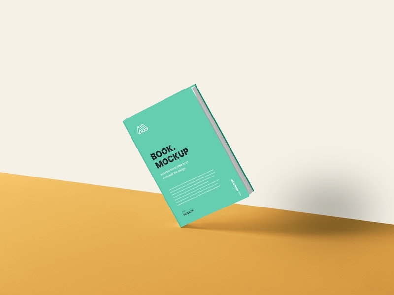 Standing Book Cover Mockup on Edge preview