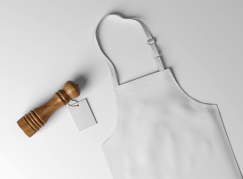 Top View of Kitchen Apron Mockup