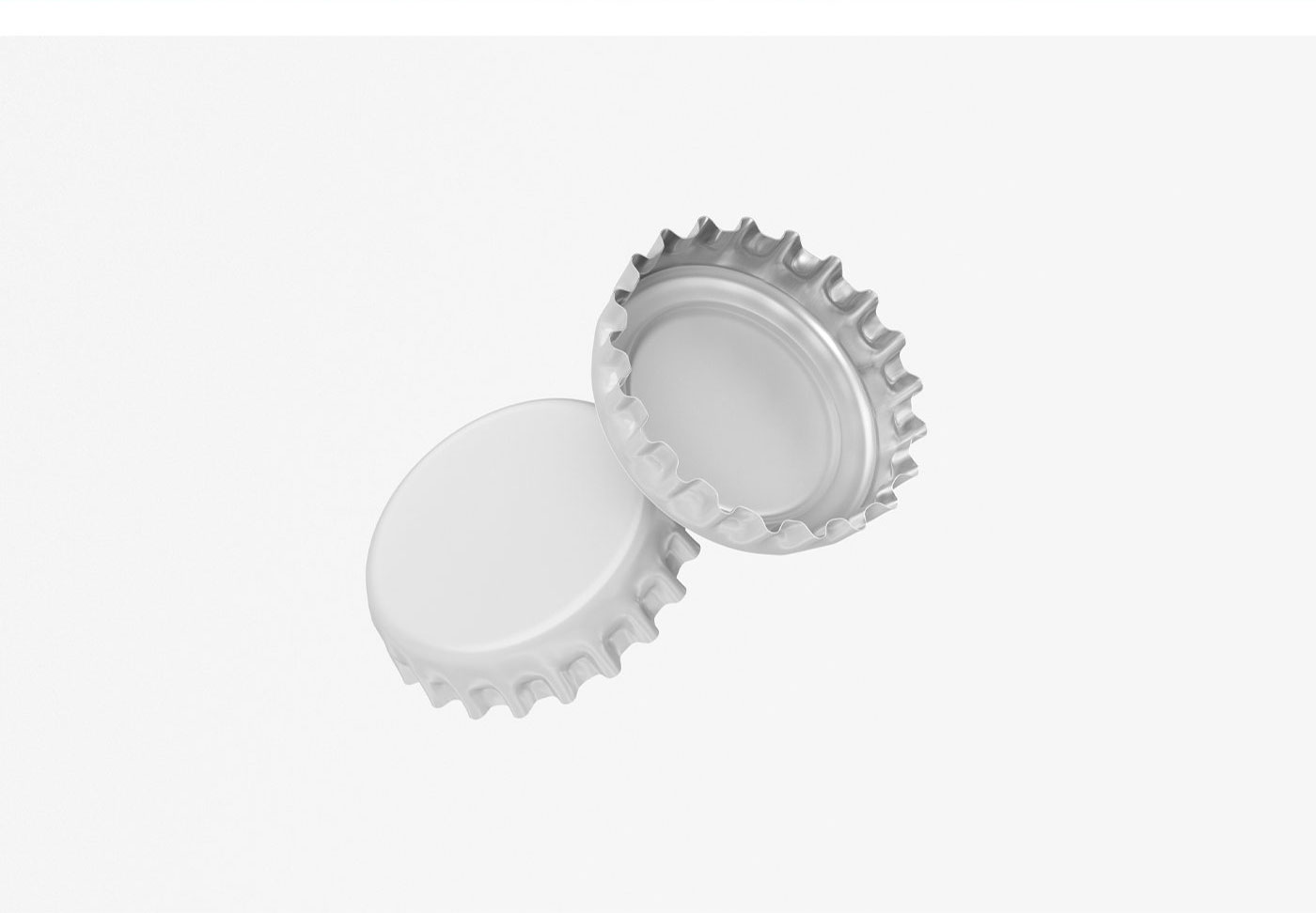 Crown Caps Mockup Perspective View