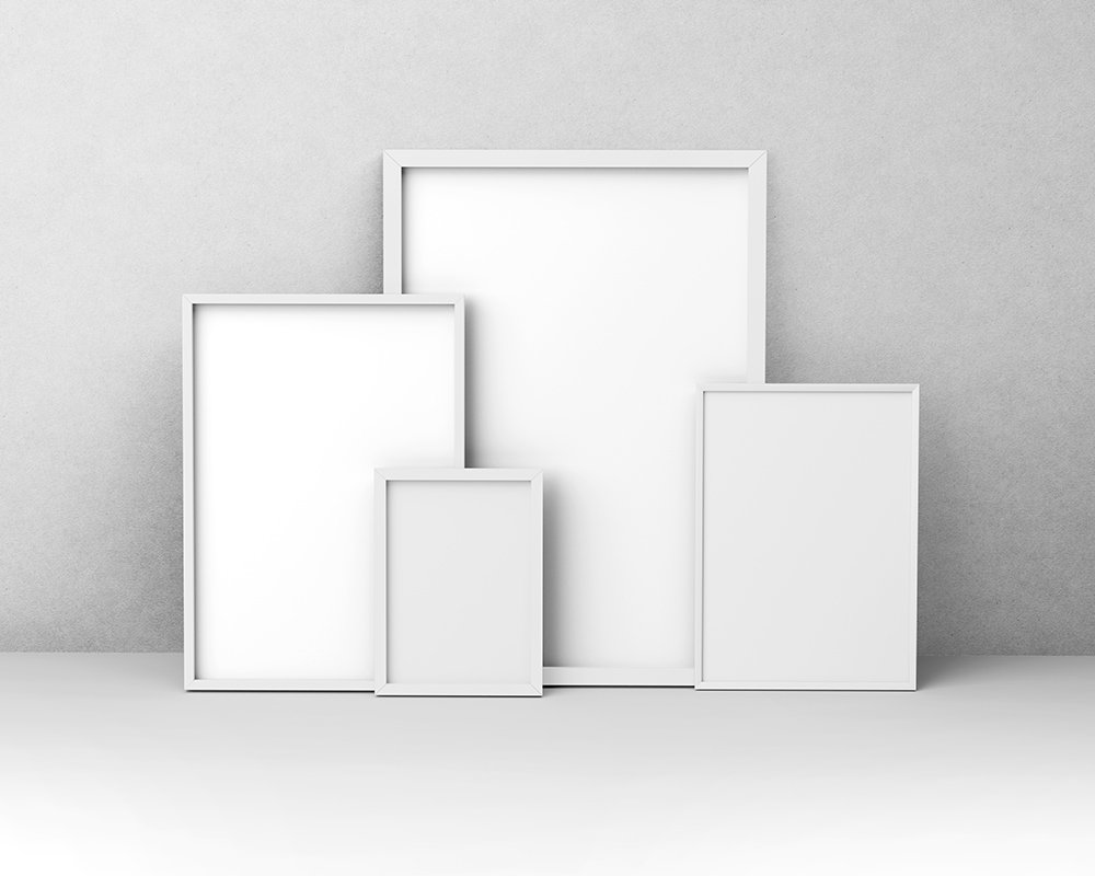 Front View of Series Photo Frames Mockup preview