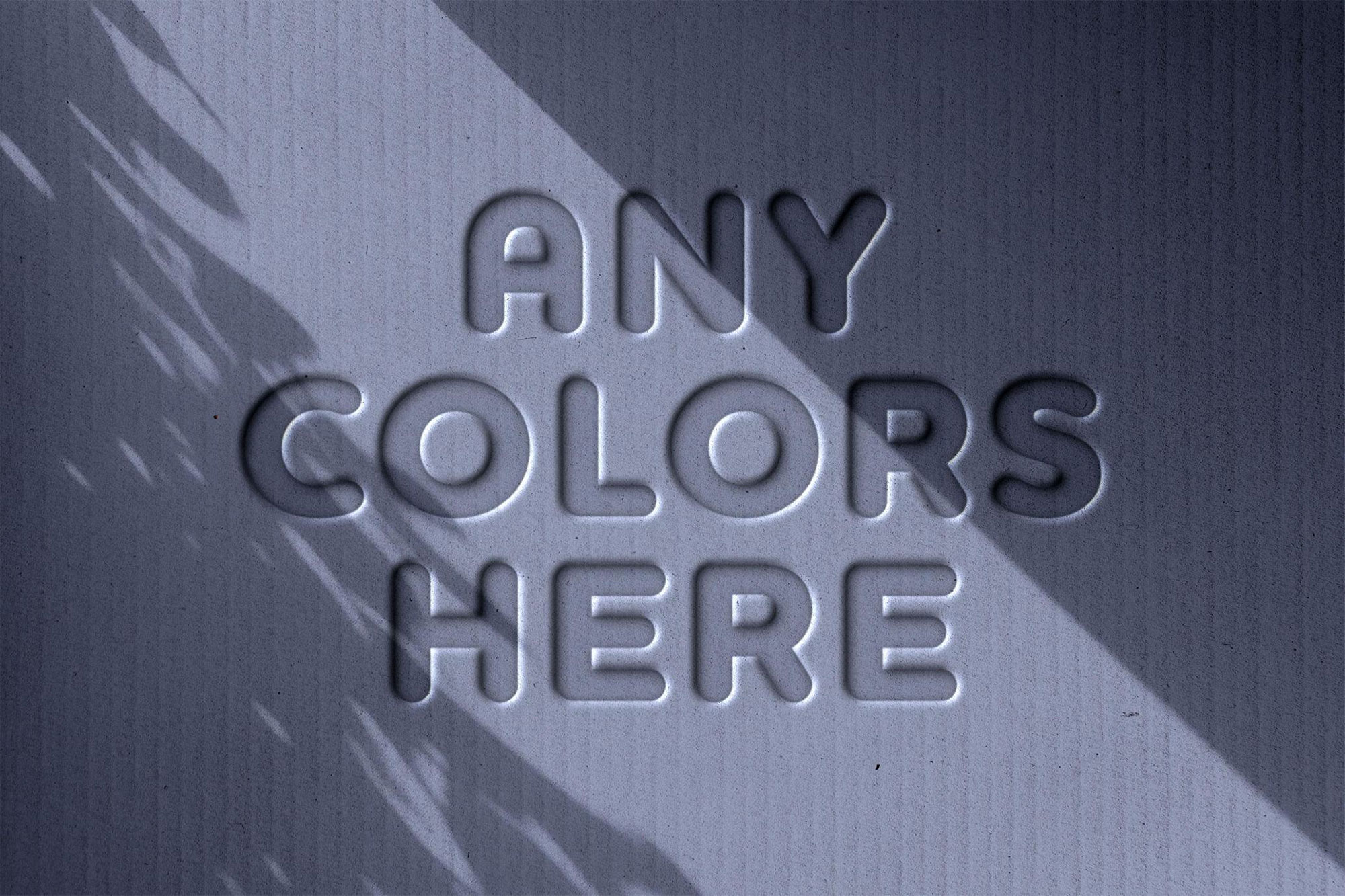 Debossed Cardboard Logo Mockup / Text Effect