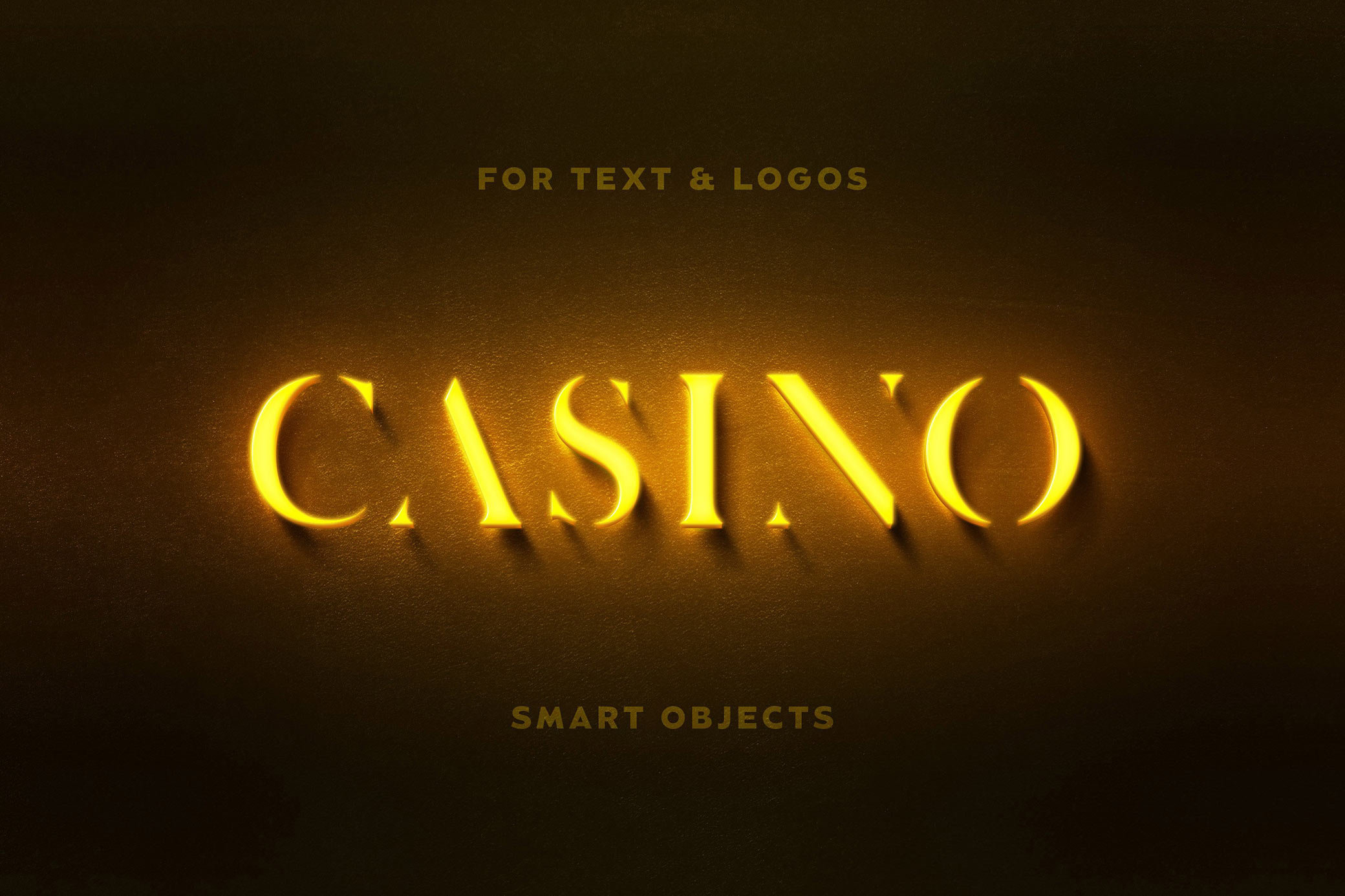 Front View of a Serif Neon Logo Mockup / Text Effect