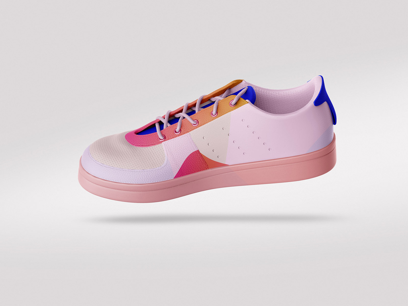 3 Shoe Mockups in Top and Side Views