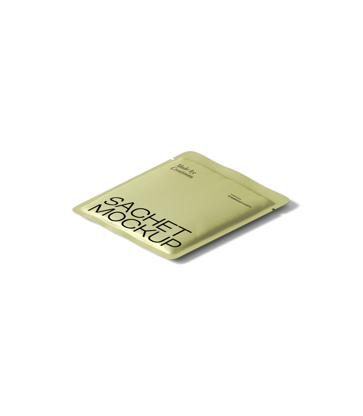 Top Side View of Lying Sachet Mockup