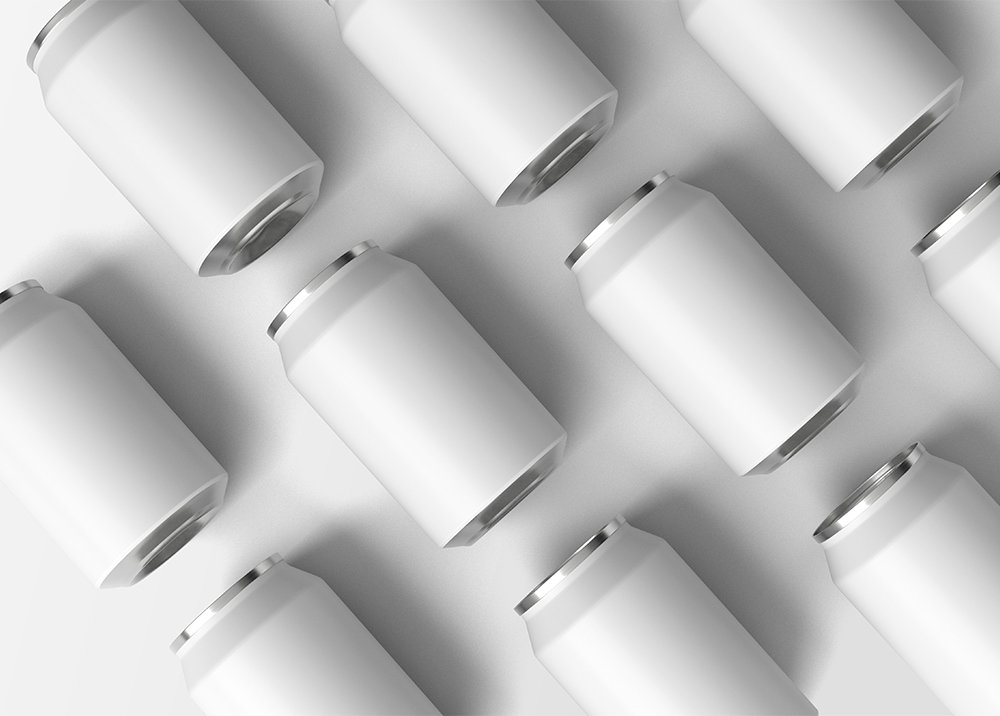 Top View of Soft Drink Can Mockup preview