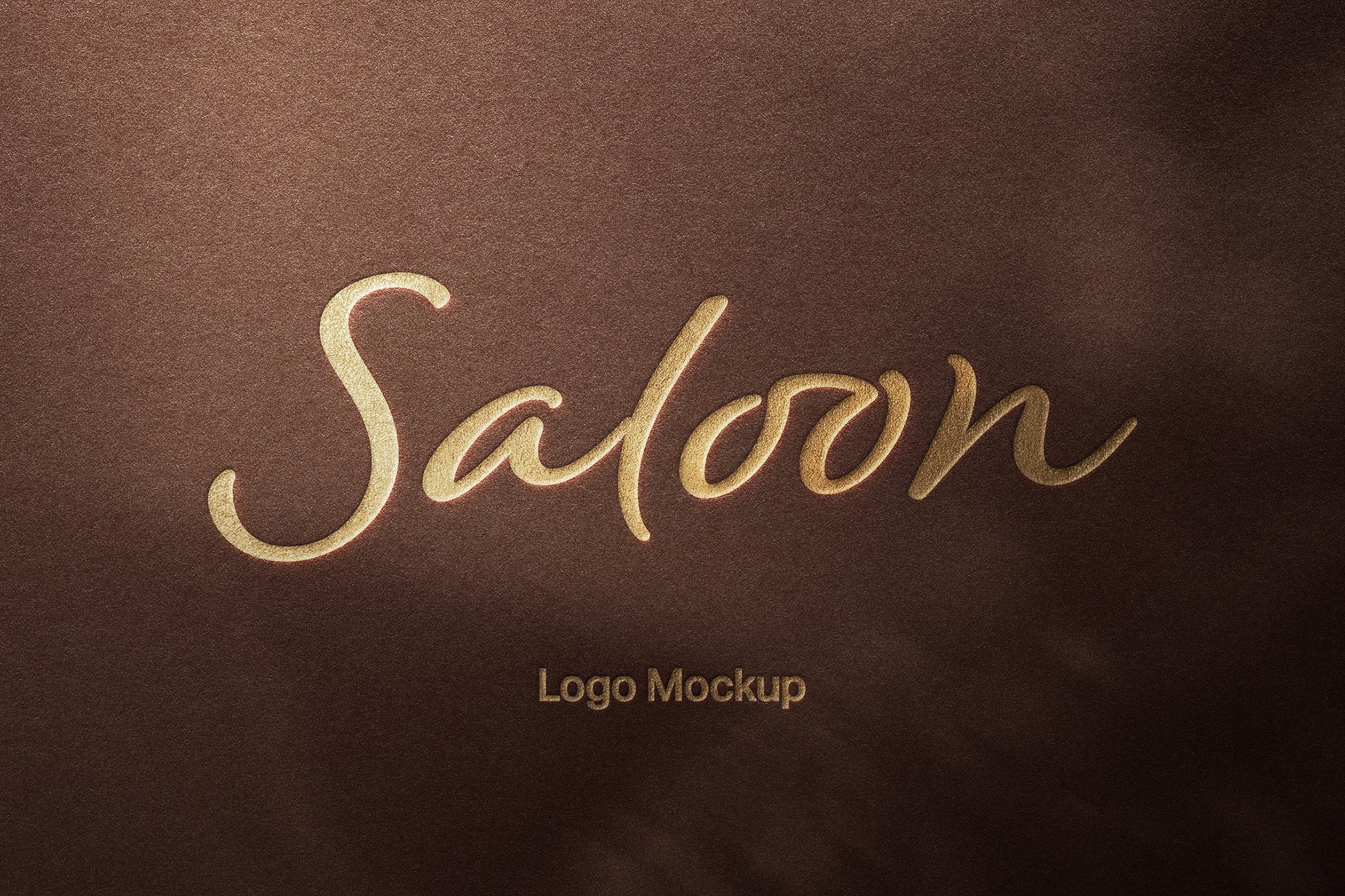 Front View of a Foil Press Logo Mockup / Text Effect