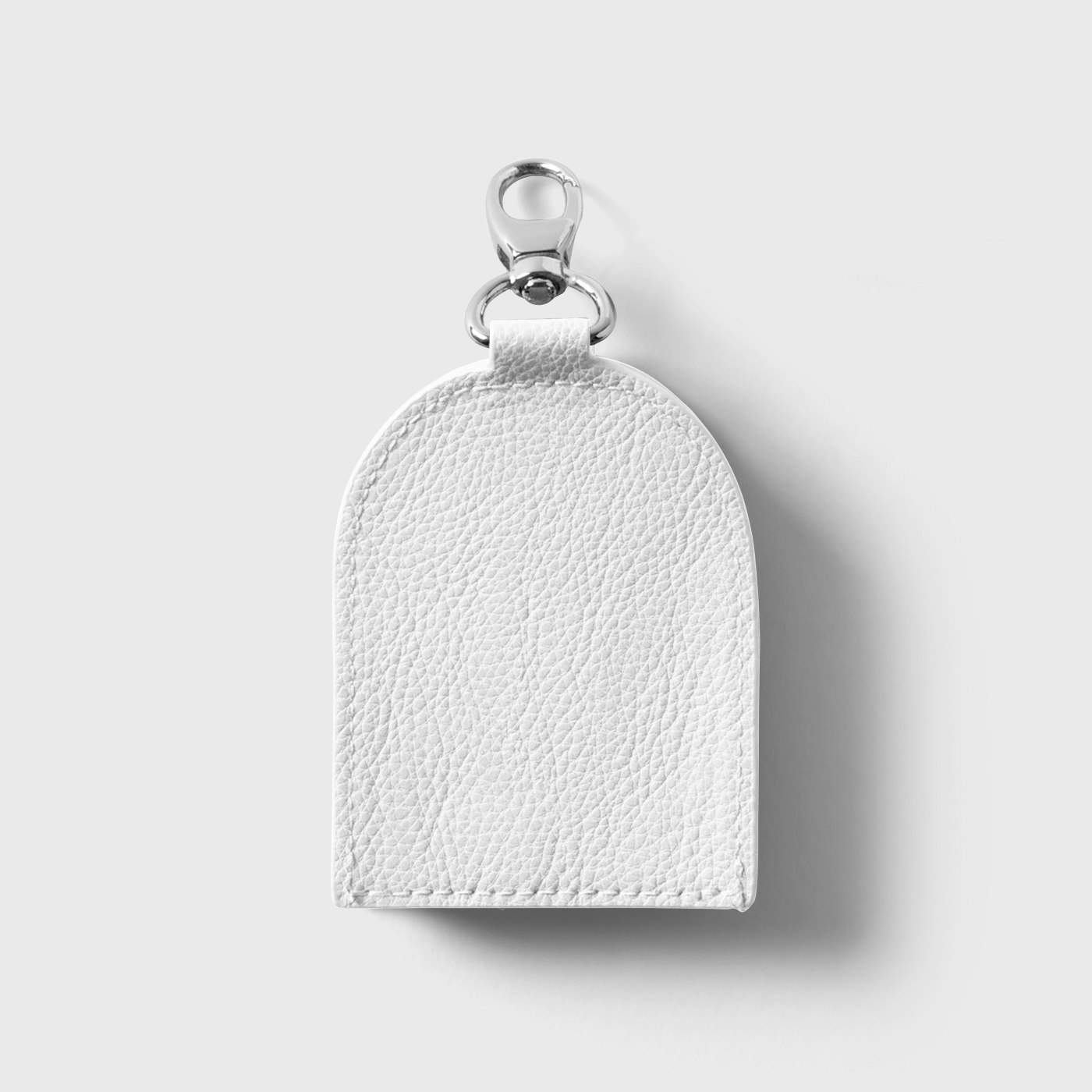 Front View of Double Leather Key Ring Mockup