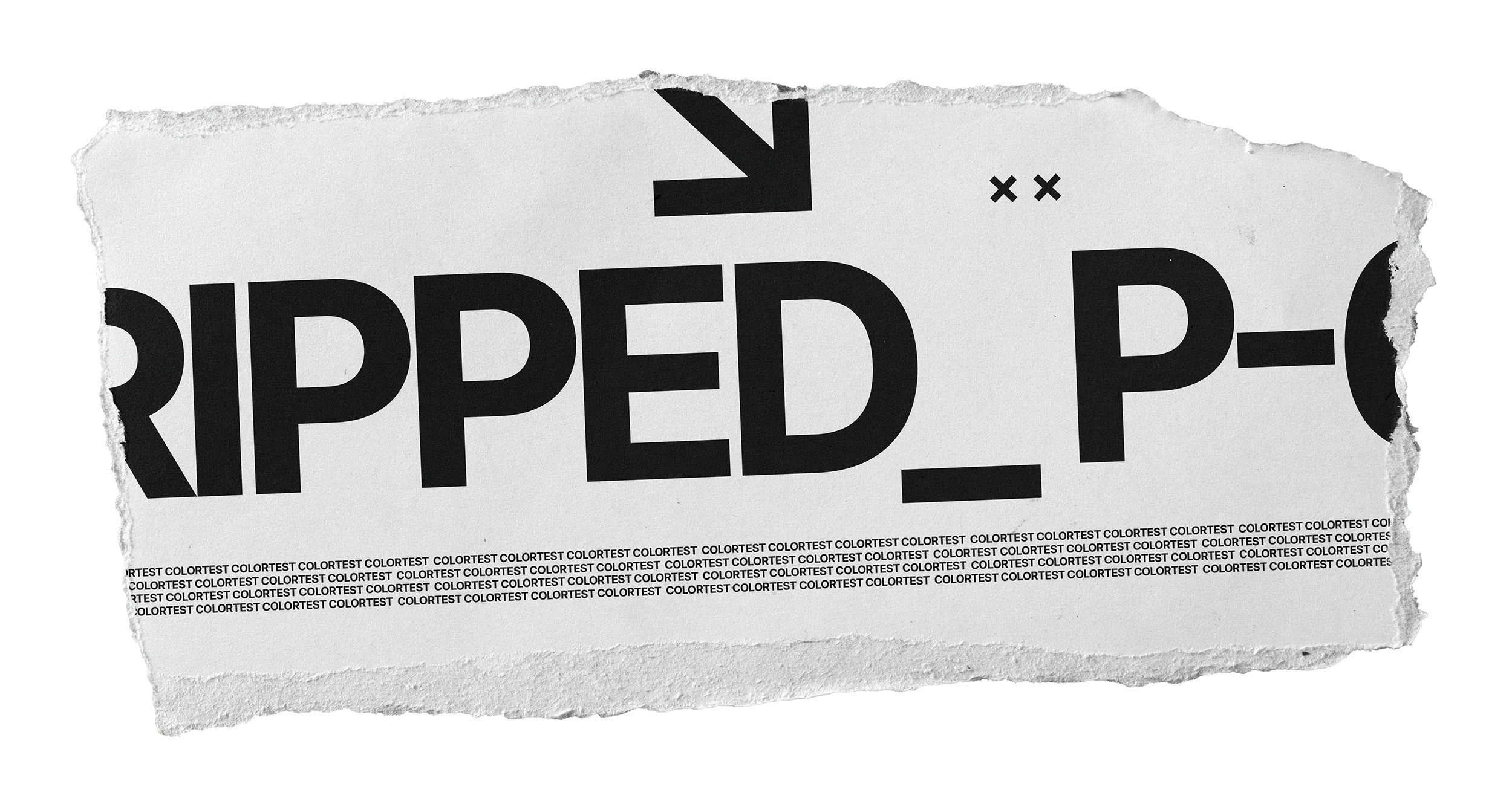 Front View Paper with Ripped Borders Mockup preview