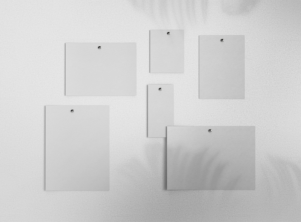 Front View of a Multiple-Object Moodboard Mockup
