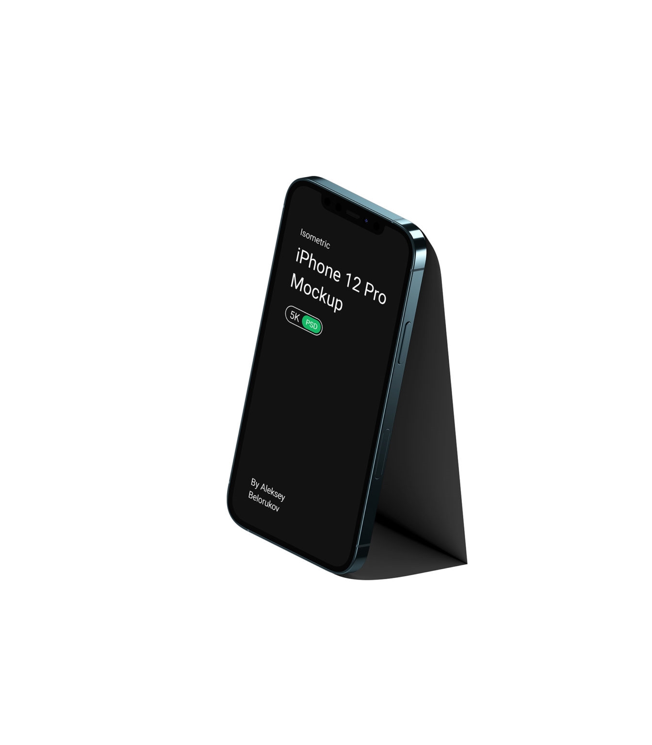 Perspective View of an iPhone 12 Pro Screen Mockup preview