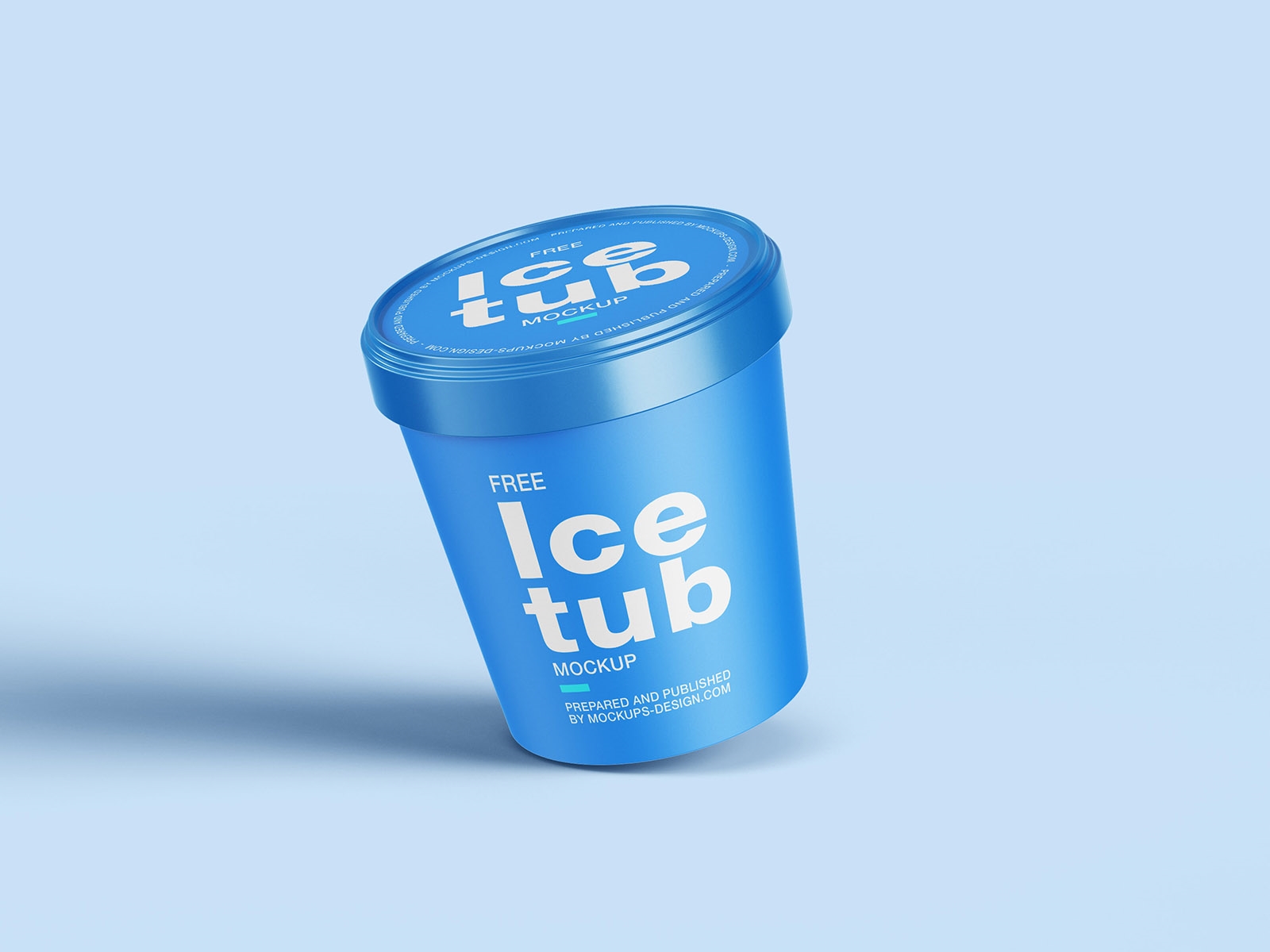 Front View of 3 Ice Cream Tub Mockups