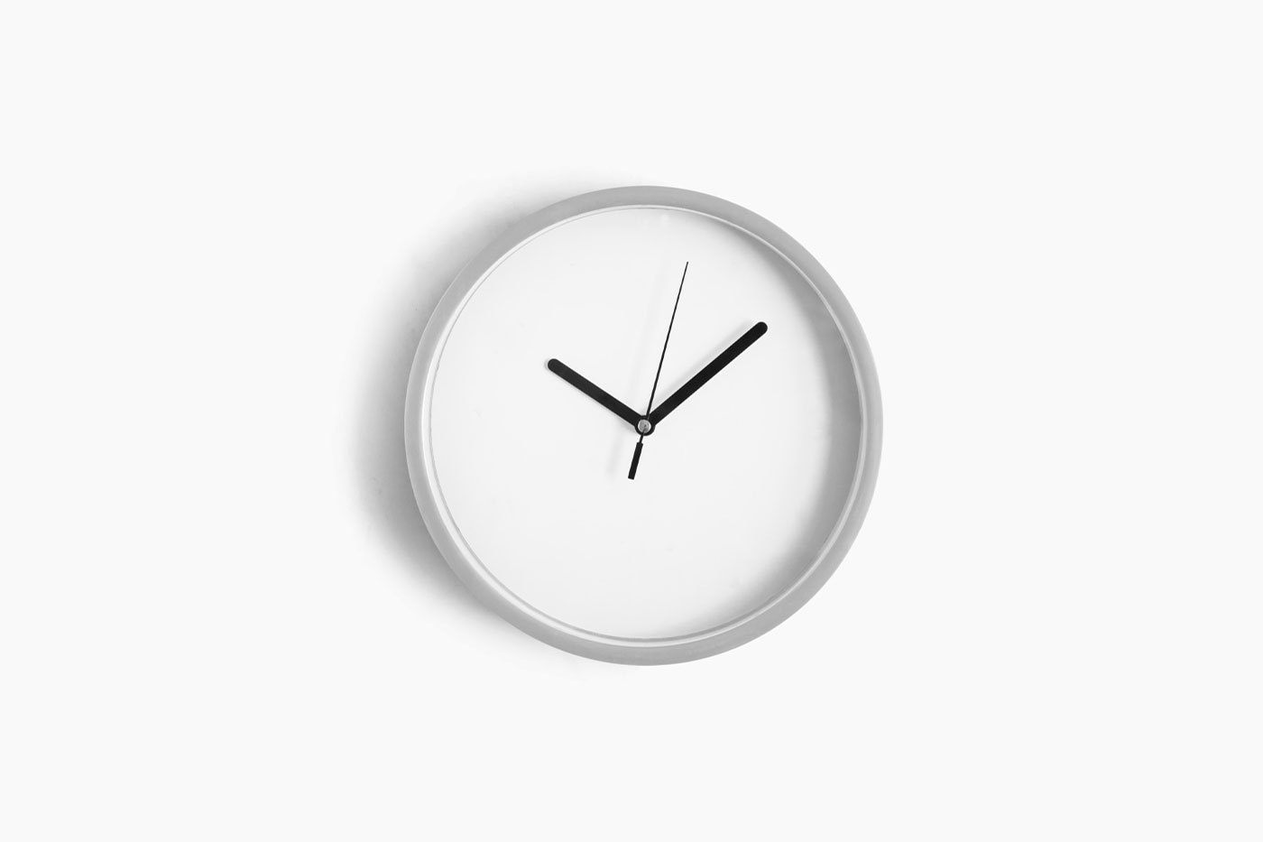 Front View of Rounded Clock Mockup