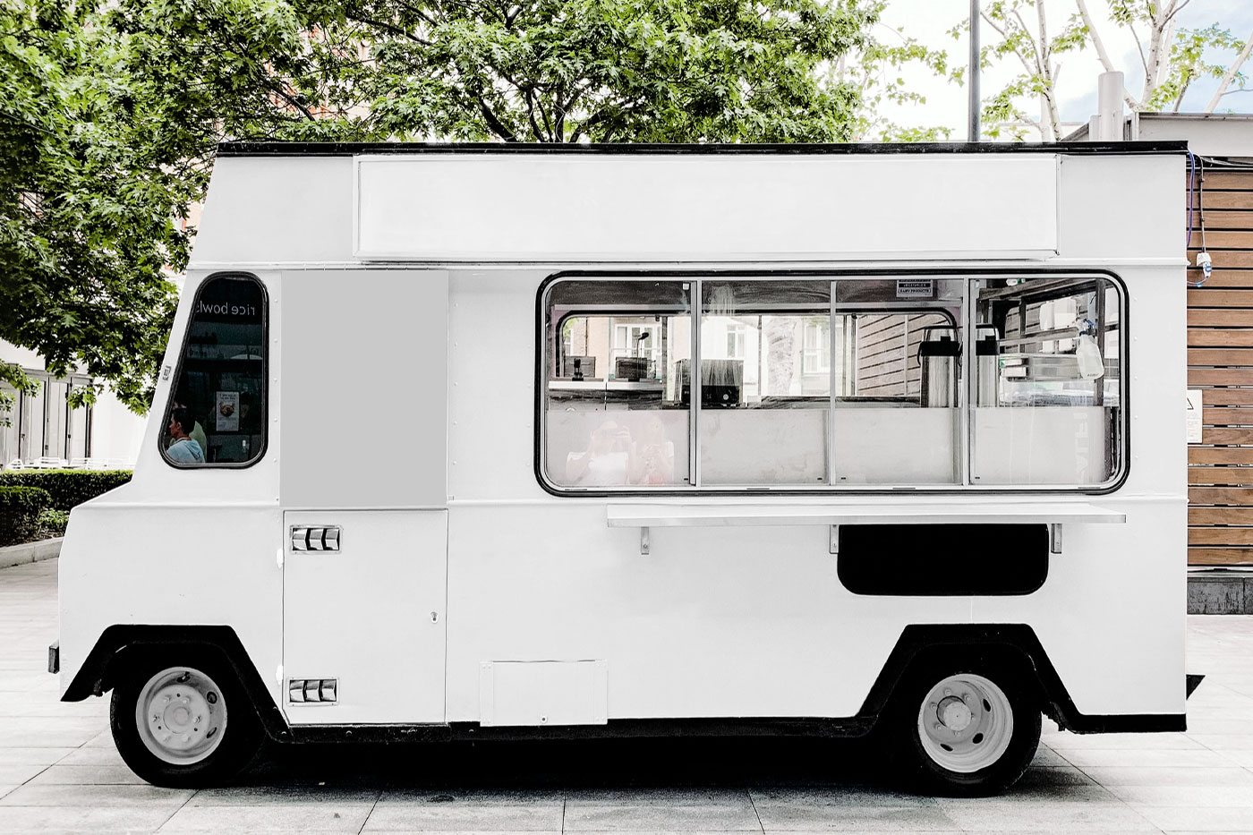 Front View of the Side of a Vintage Vehicle Mockup preview