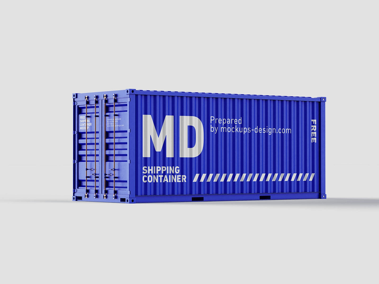 Front and Perspective View of 4 Shipping Container Mockups