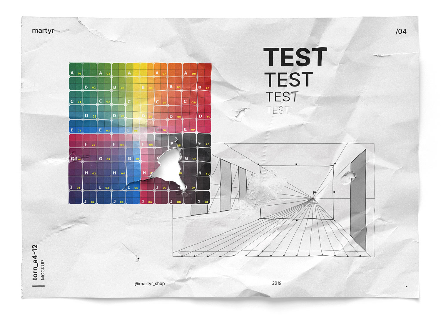 2 Torn A4 Paper Mockups preview