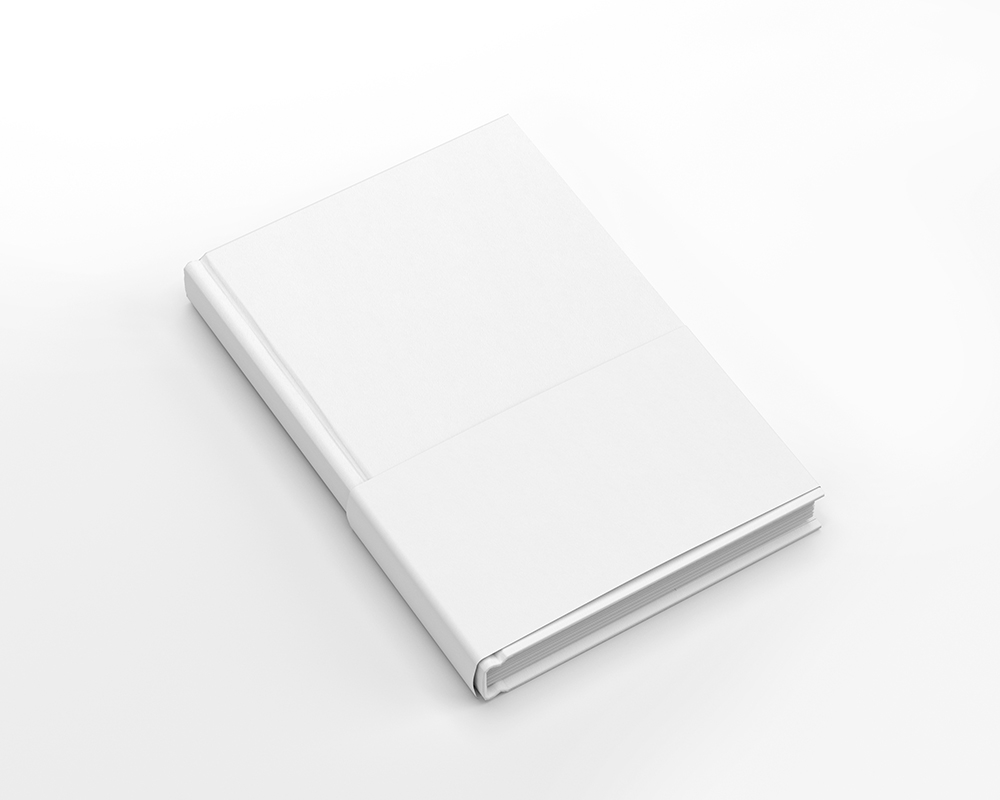 Top Side View of Dust Jacket Book Mockup preview