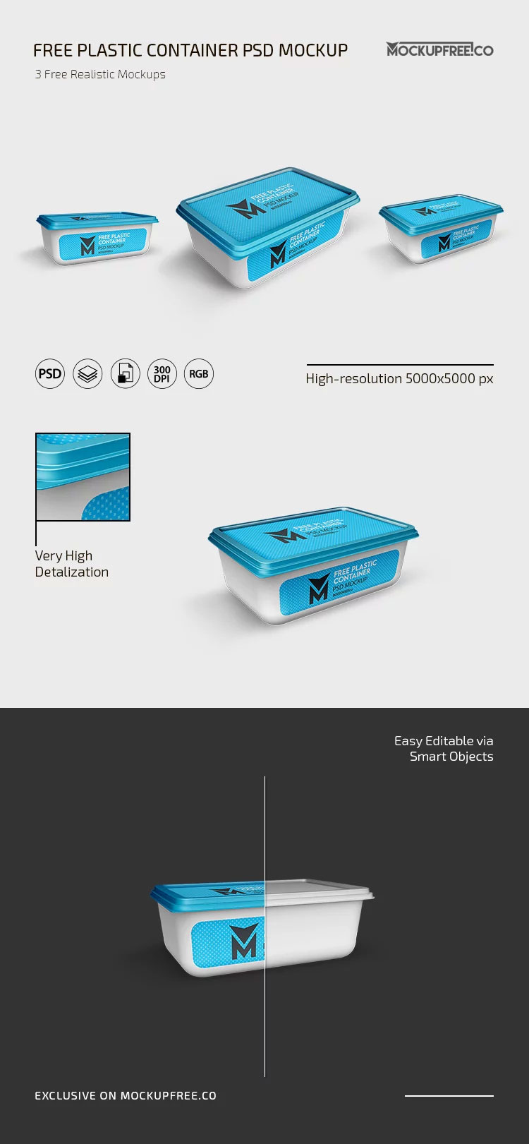 Plastic Container Mockup preview