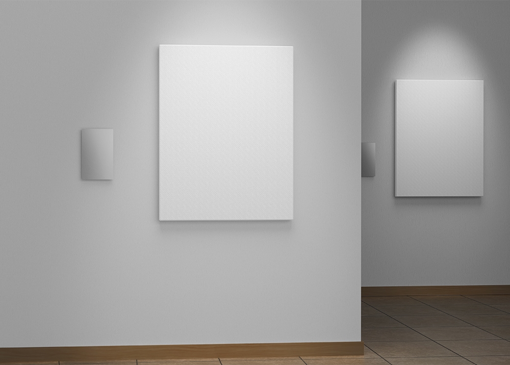 Hanging a Trendy Canvas Poster Mockup on the Wall