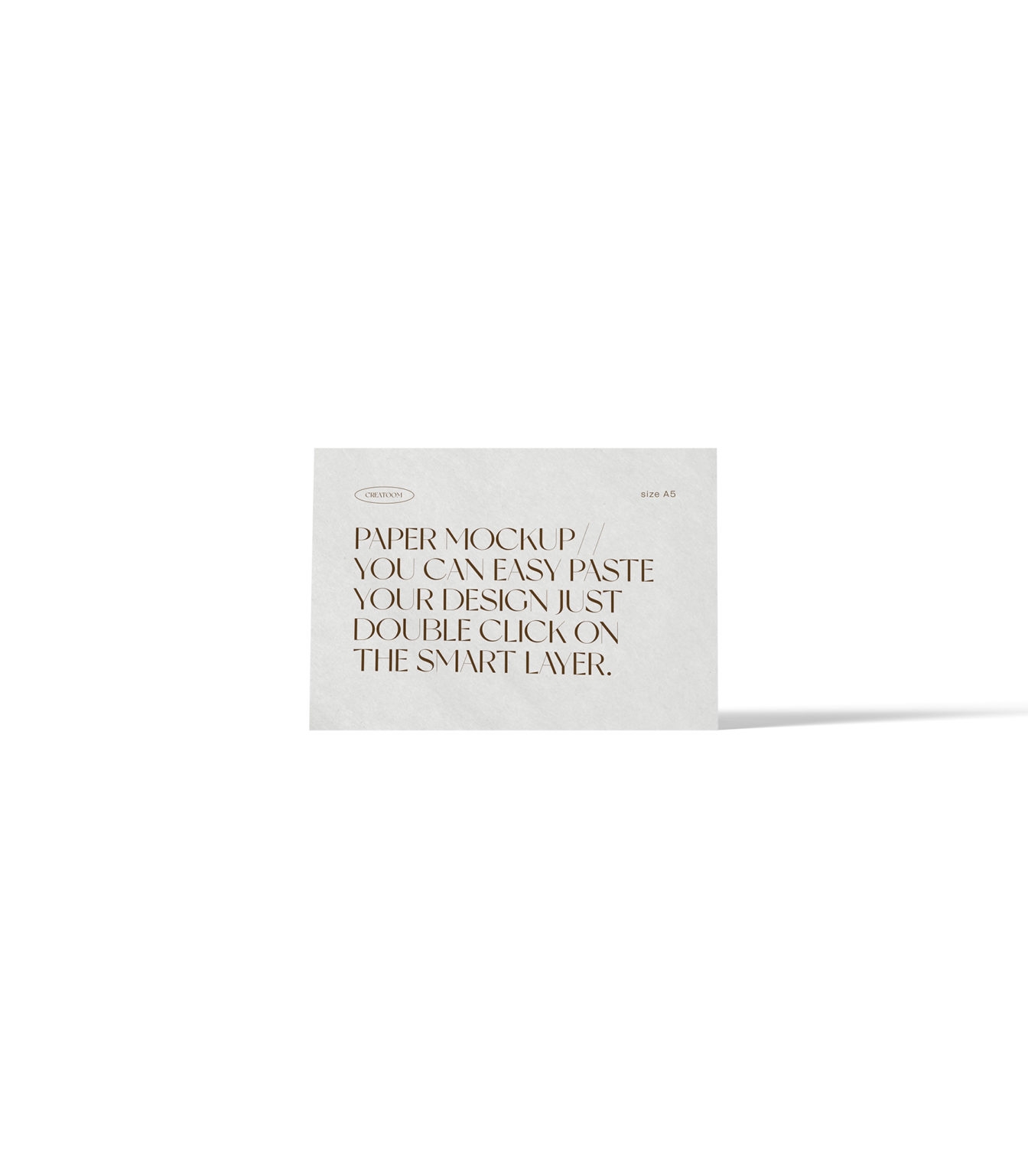 Standard Size Paper Mockup from a Front View preview