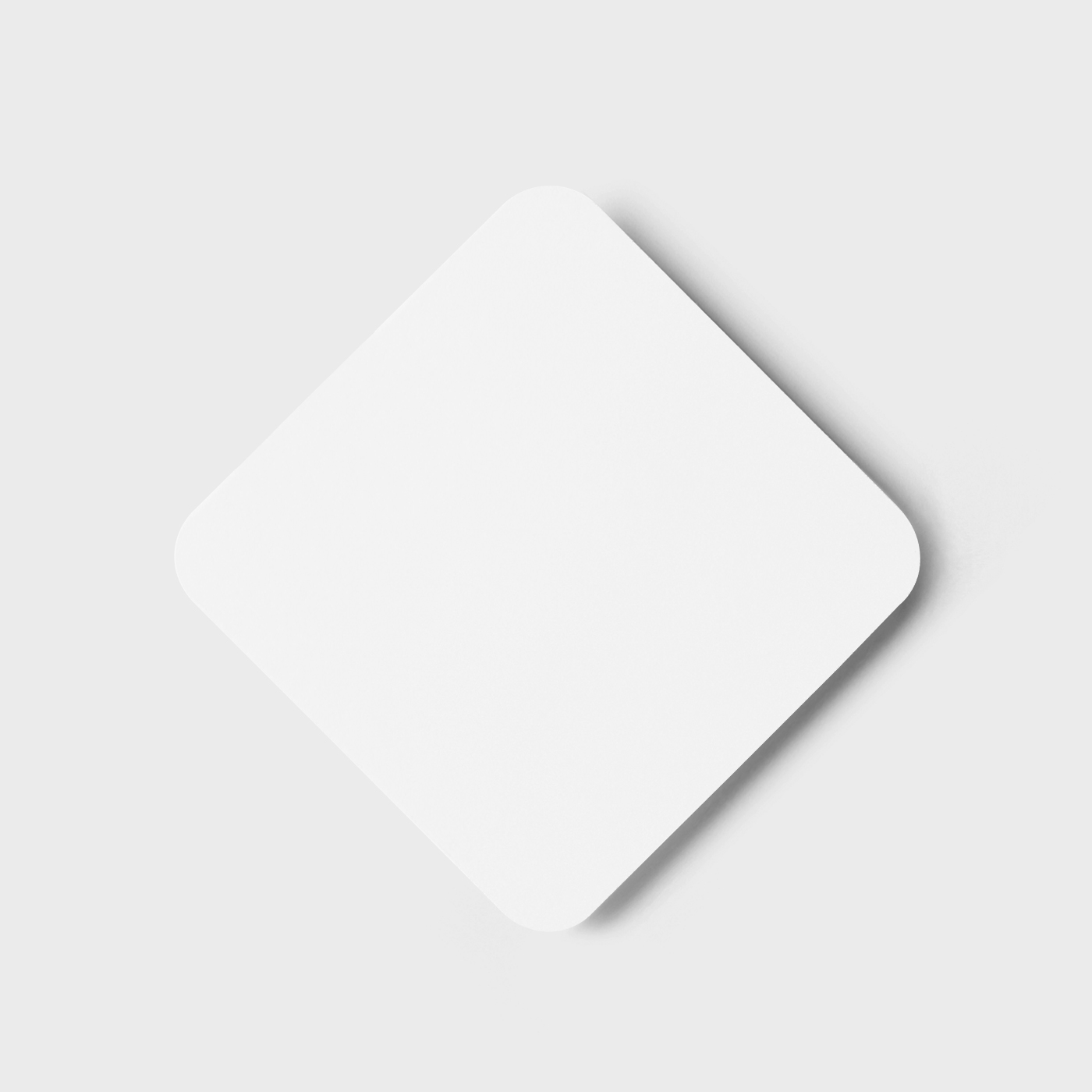 Top View of Square Paper Coaster Mockup