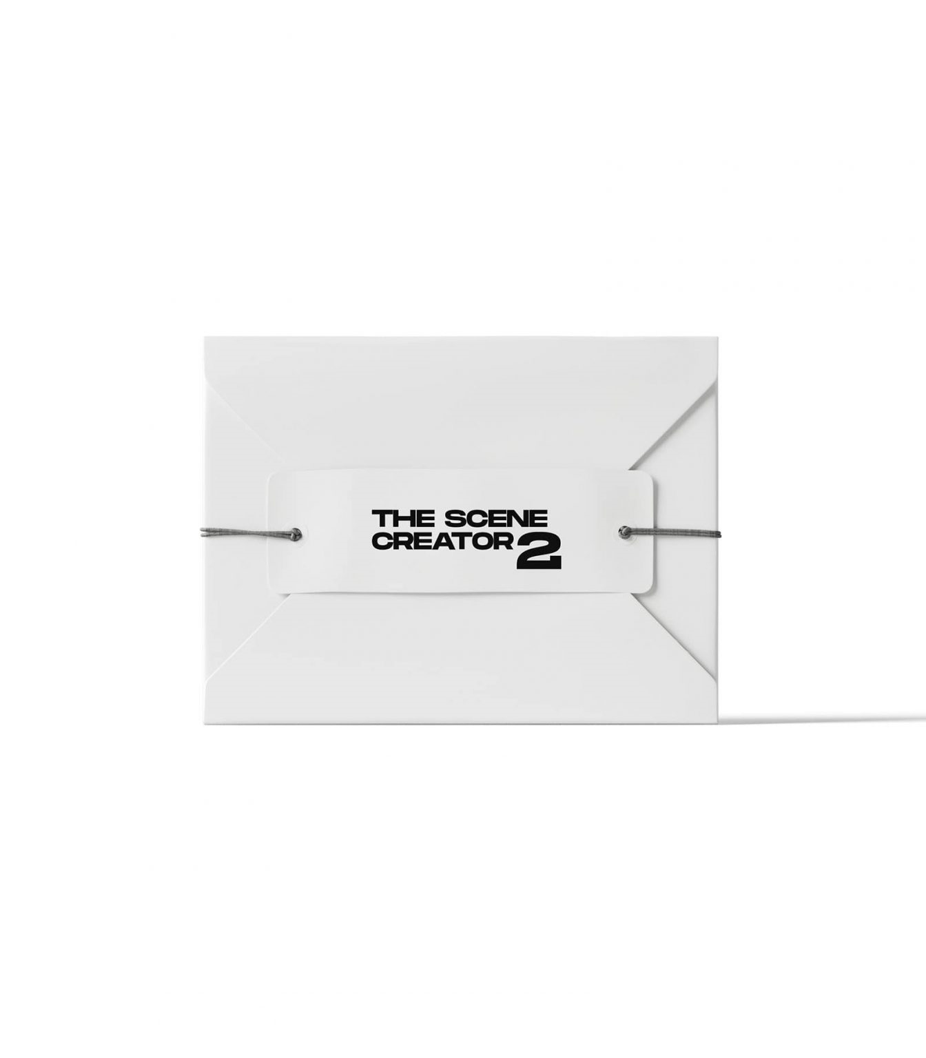 Front View of a Closed Envelope with a Tag on Rope Mockup preview