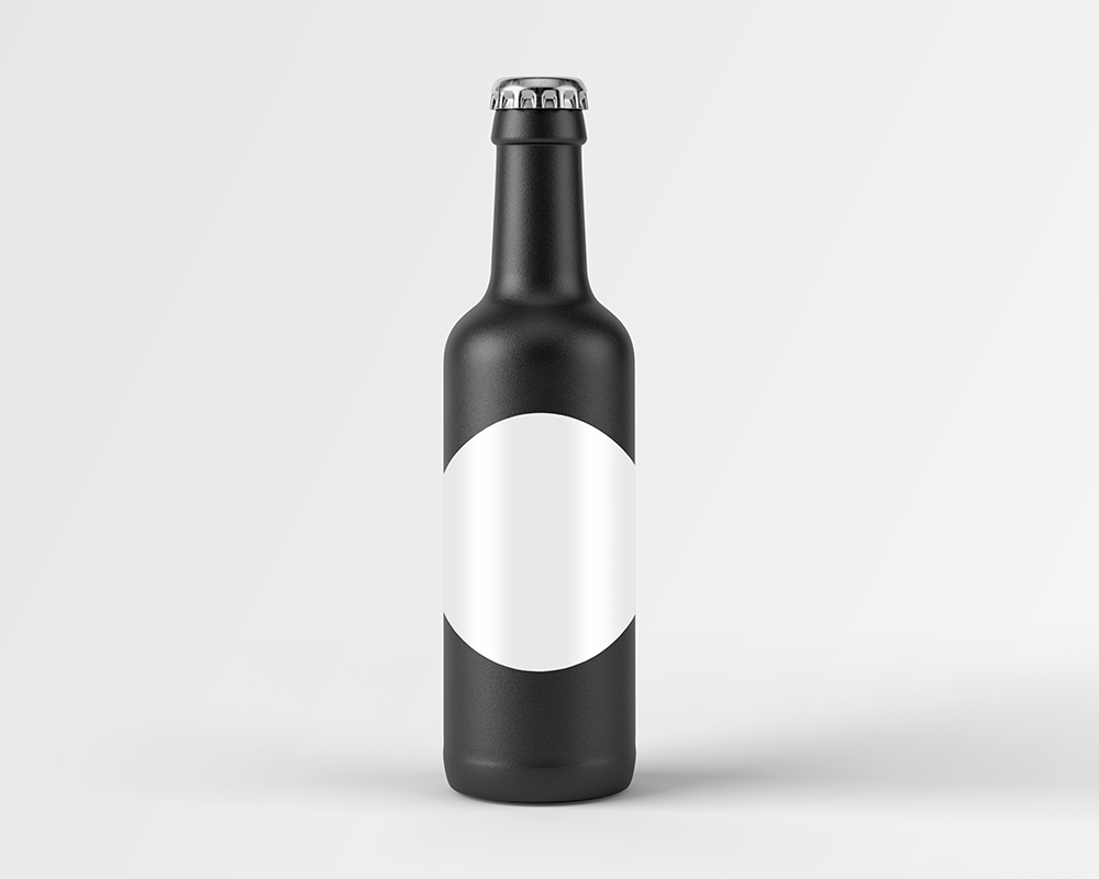 Front View of Ceramic Beverage Bottle Mockup preview