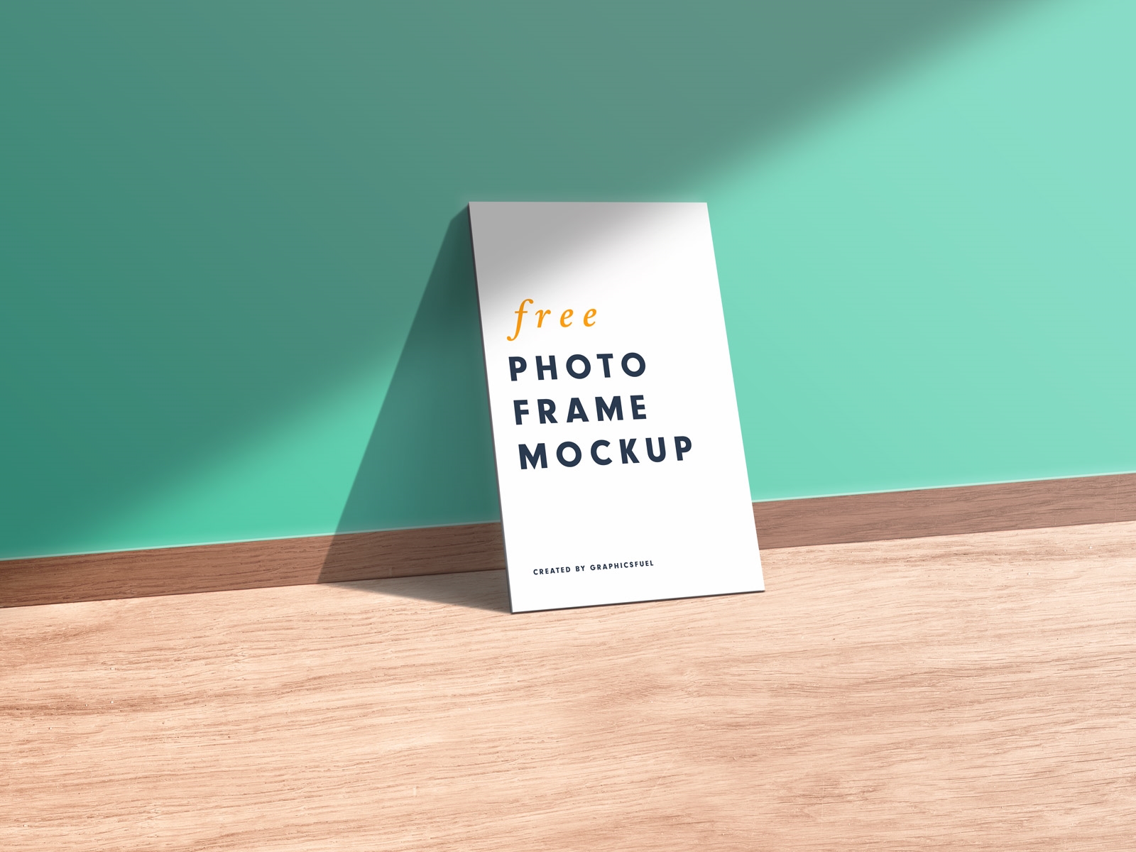 Perspective View of an Interior Photo Frame Mockup preview