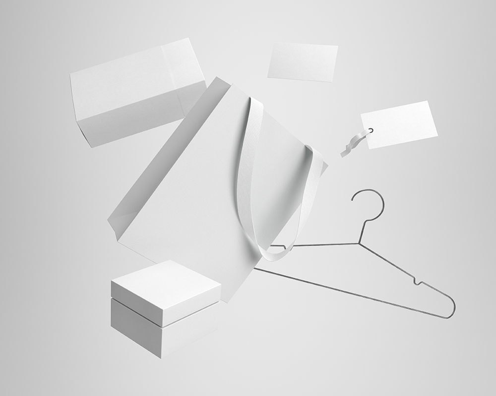 Floating Packaging of Apparel Branding Mockup preview