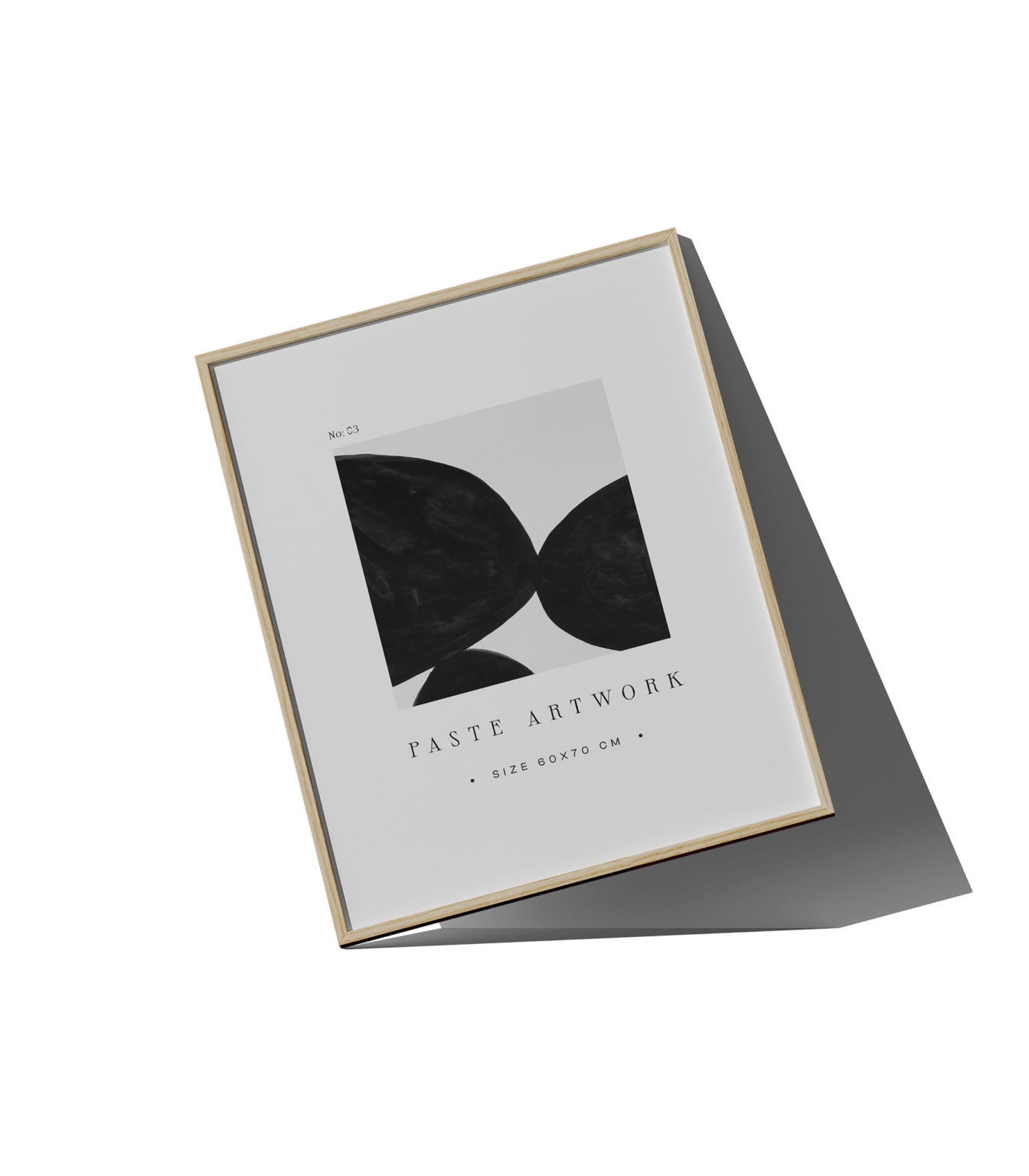 Front View of a Square Frame Leaning on the Edge Mockup preview