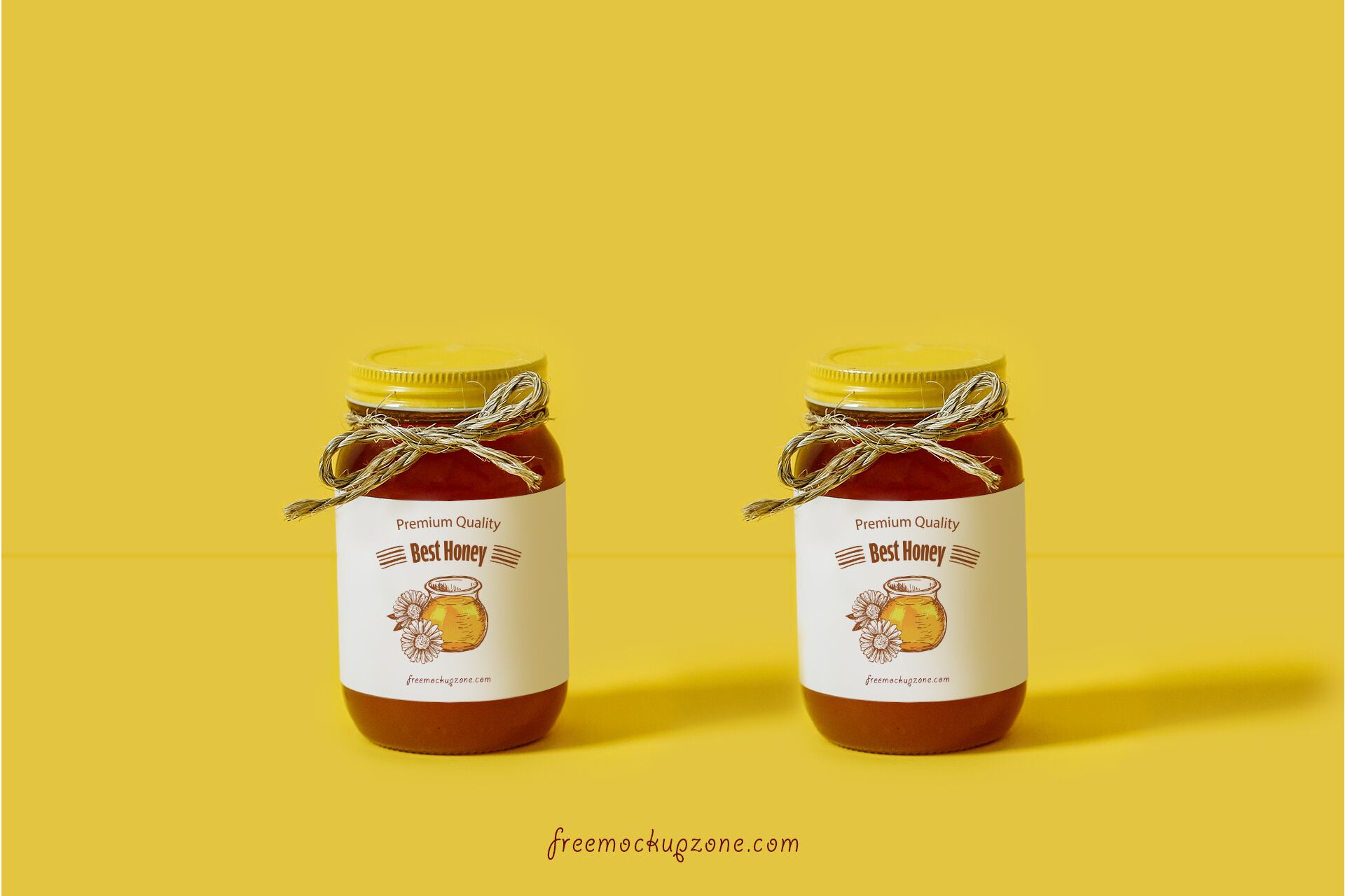 2 Vertical Honey Bottles Mock Up preview