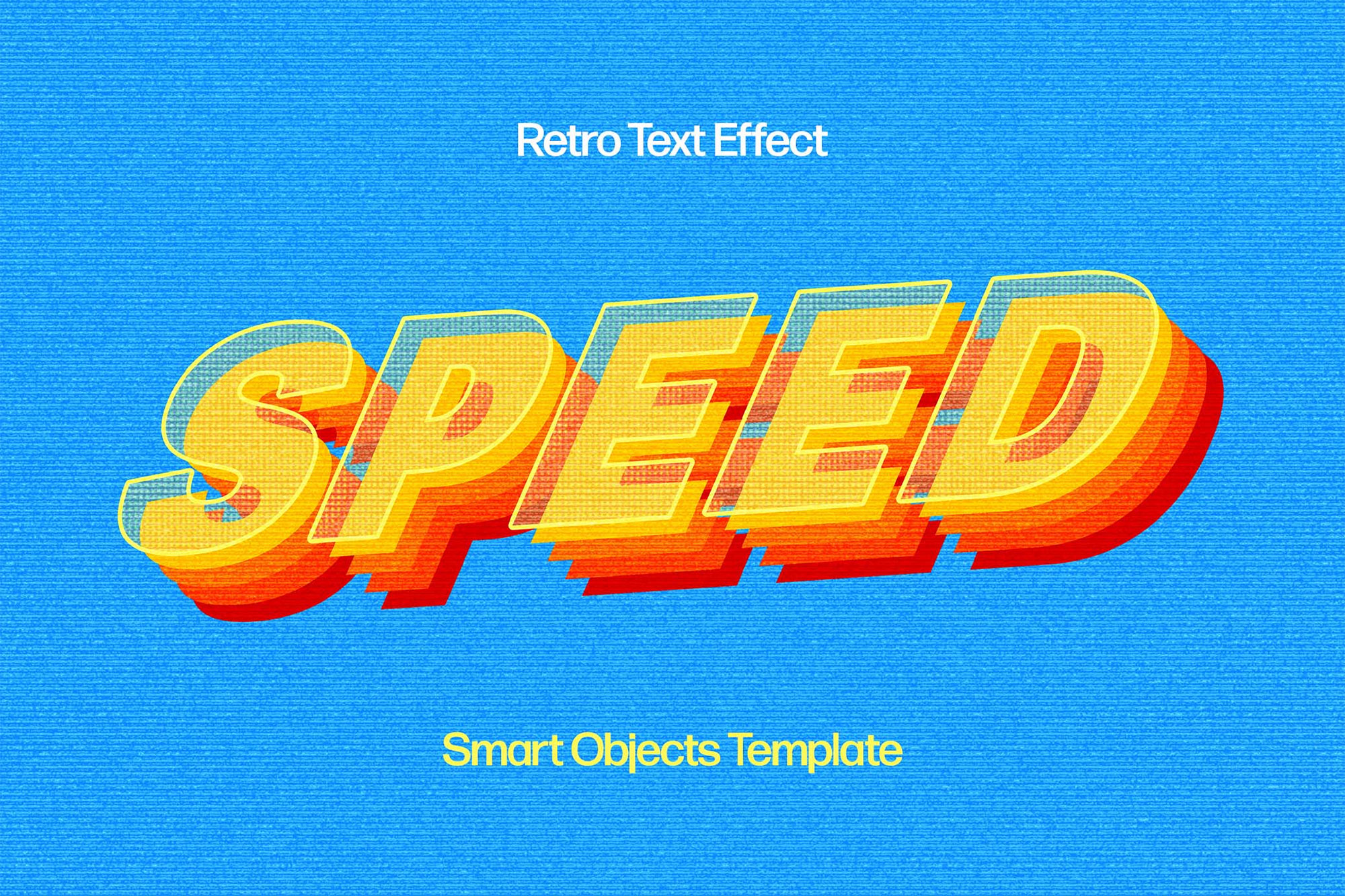 Yellow Retro Text Effect