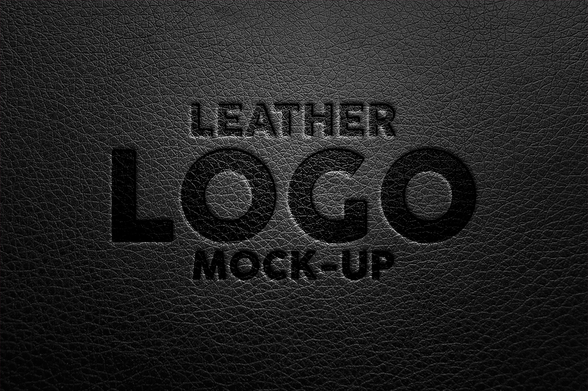 Embossed Leather Logo Mockup / Text Effect