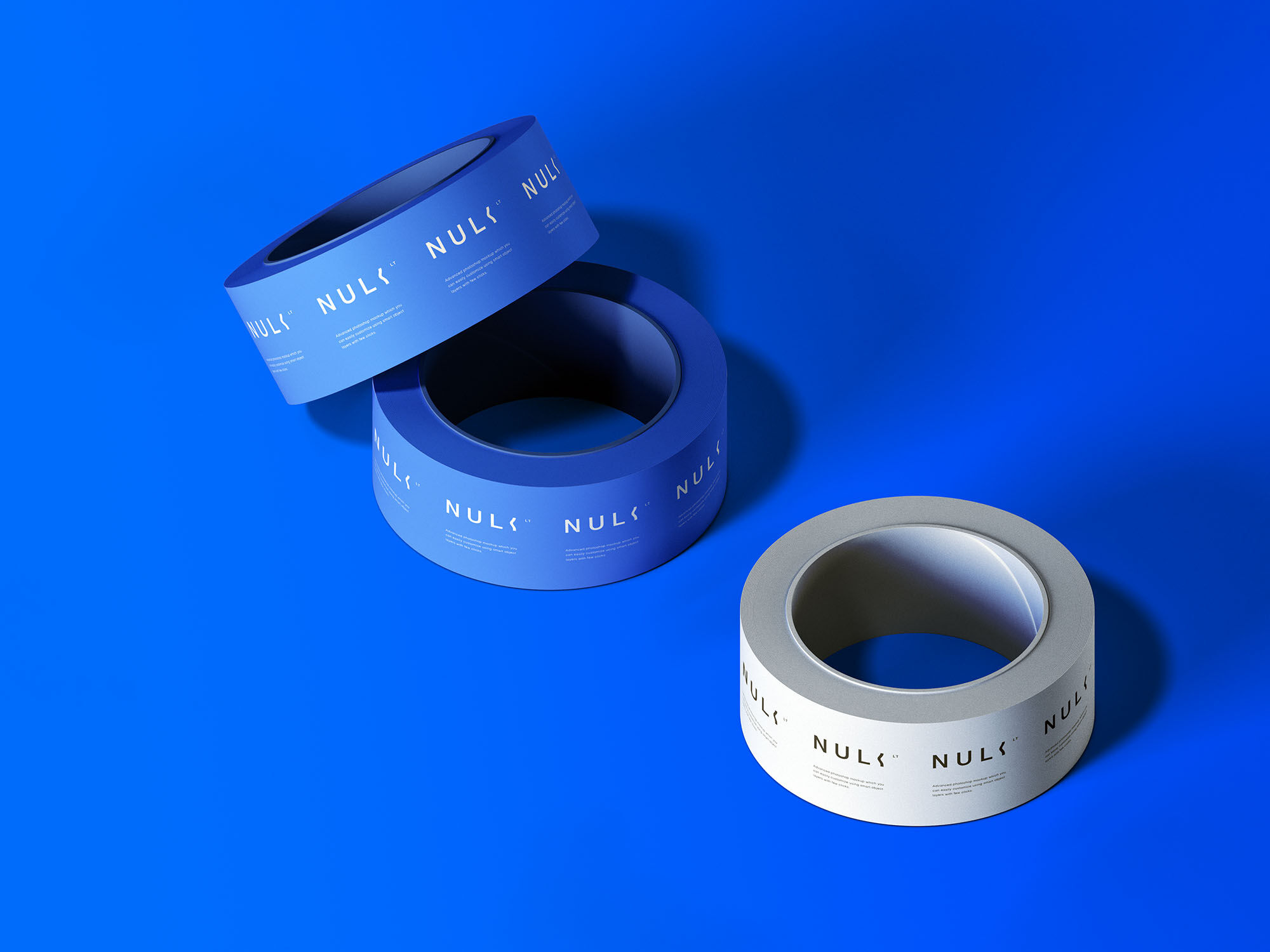 Mockup of 3 Masking Tapes in Different Positions