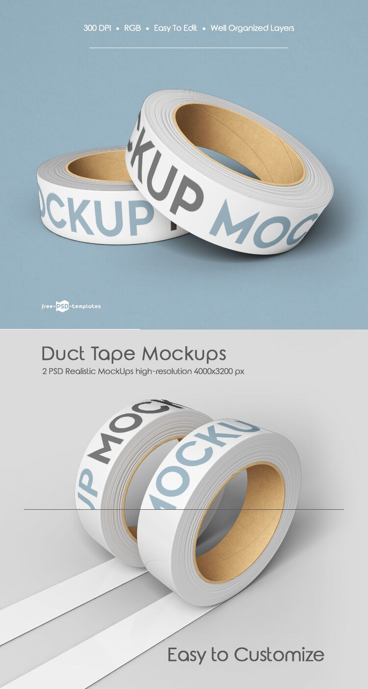 Two Mockup of a Couple of Duct Tape