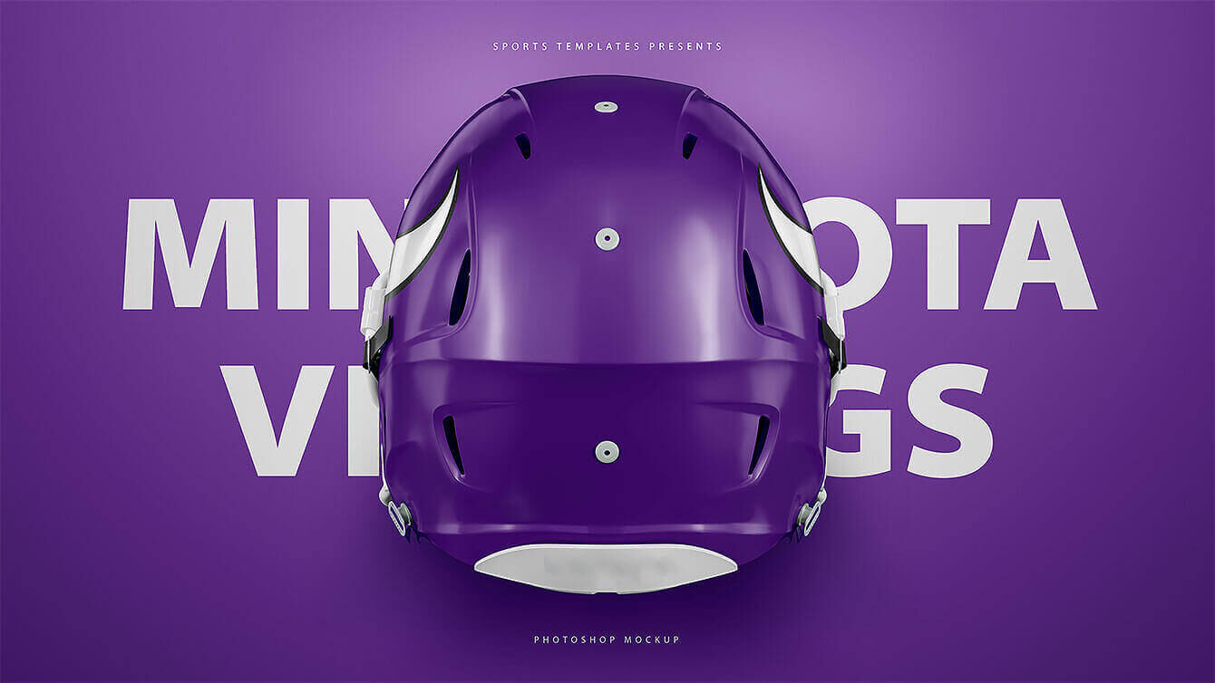 Top View Realistic 3D Football Helmet Mockup