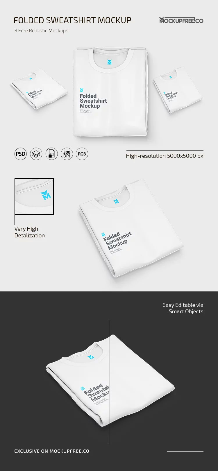 Folded Sweatshirt Mockup preview