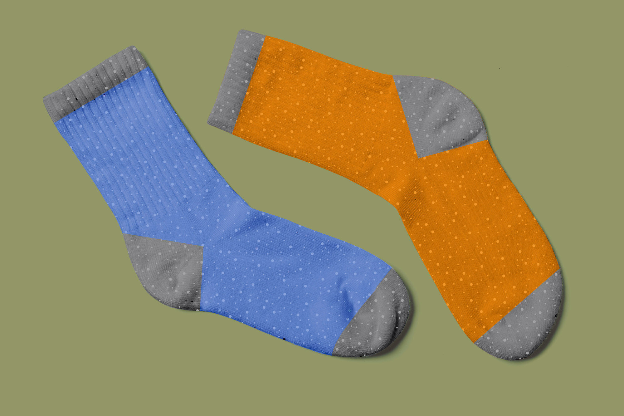 Top View Short Crew Socks Mockup
