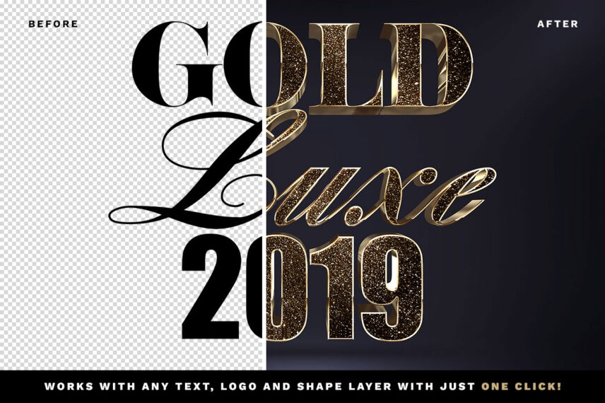 Glitter Gold Text Effect